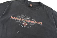 画像2: Used Harley-Davidson S/S Print Tee Black made in USA (2)