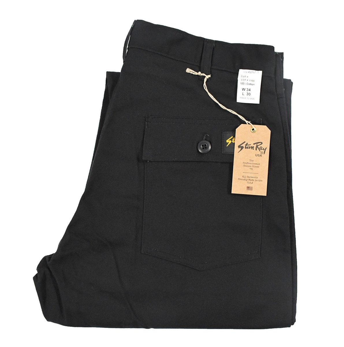 画像1: Stan Ray Fatigue Pants Black (1)