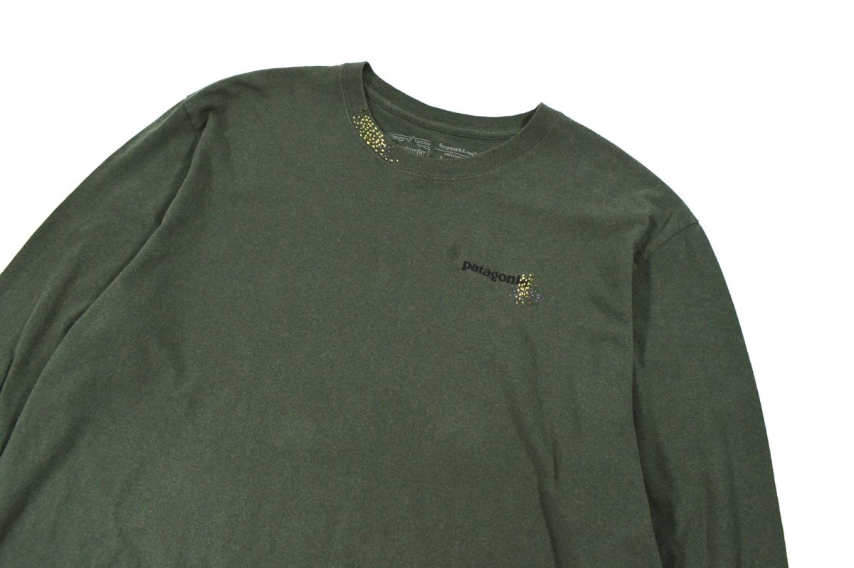 画像2: Used patagonia L/S Hand Stitch Tee パタゴニア (2)