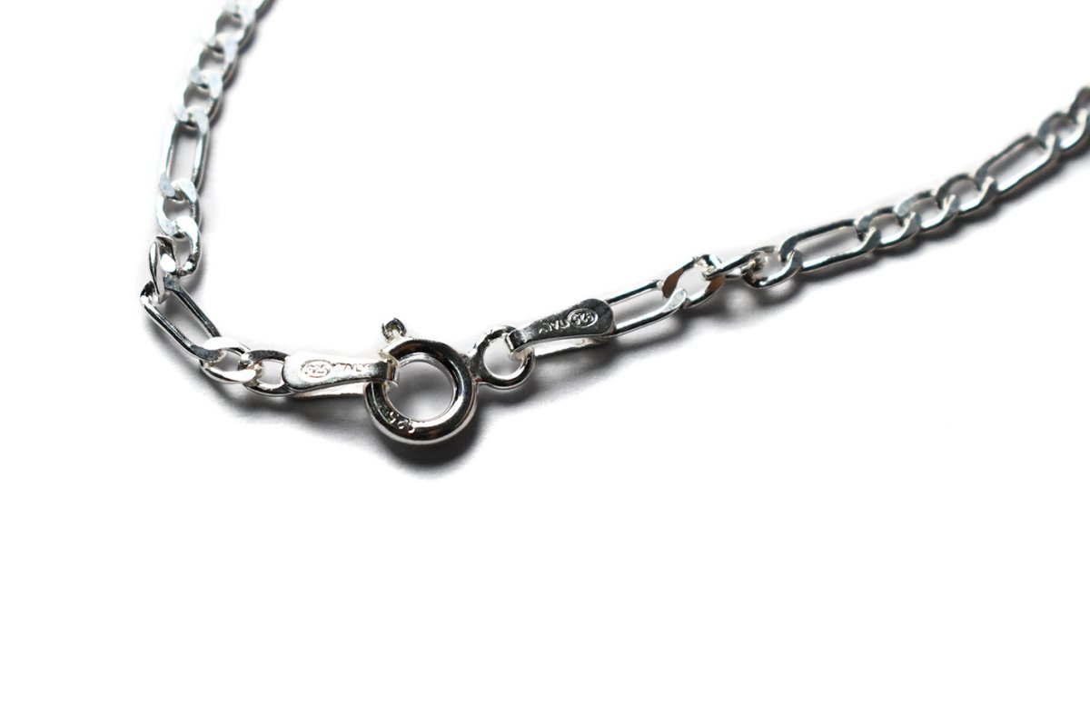 画像2: Italian Silver Necklace Figaro (2)