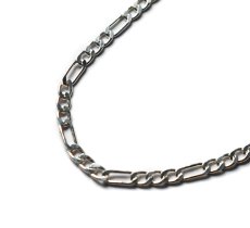 画像1: Italian Silver Necklace Figaro (1)