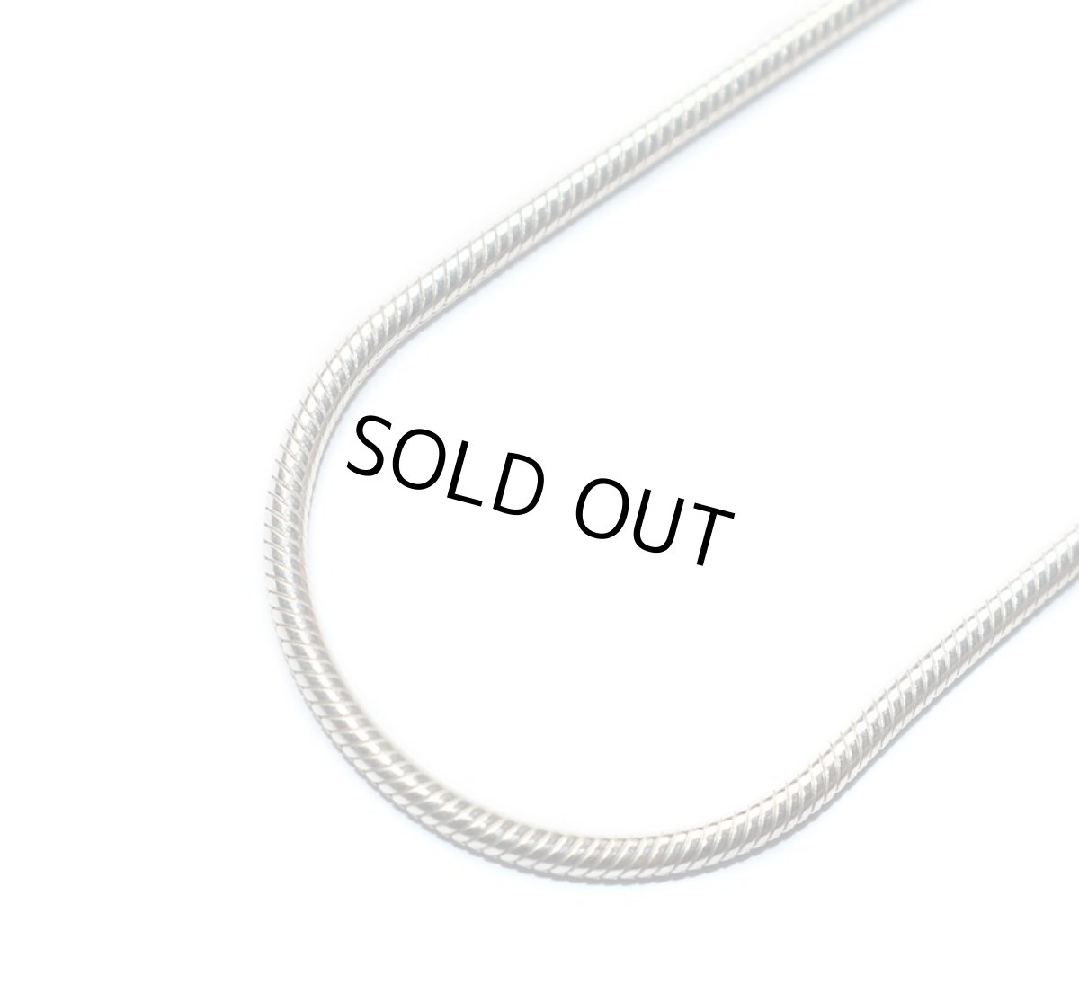 画像1: Italian Silver Necklace Snake #002 (1)