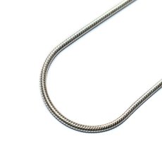 画像1: Italian Silver Necklace Snake #002 (1)