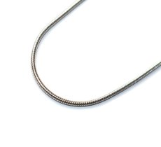 画像1: Italian Silver Necklace Snake #001 (1)