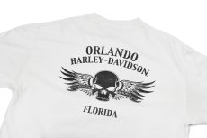 画像4: Used Harley-Davidson S/S Print Tee White (4)