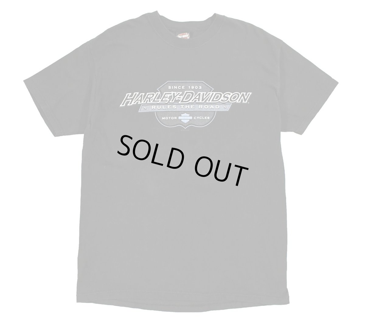 画像1: Used Harley-Davidson S/S Print Tee Black made in USA (1)
