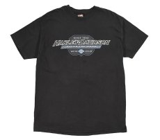画像1: Used Harley-Davidson S/S Print Tee Black made in USA (1)