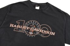 画像2: Used Harley-Davidson S/S Print Tee Black made in USA (2)
