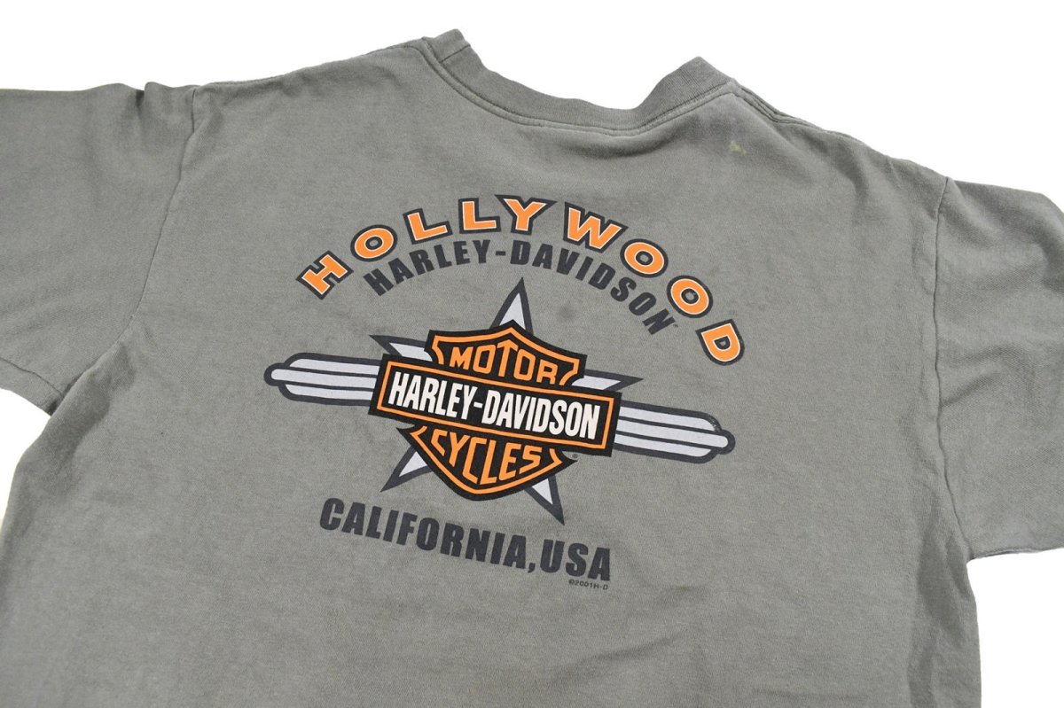 画像4: Used Harley-Davidson S/S Print Tee Moss made in USA (4)