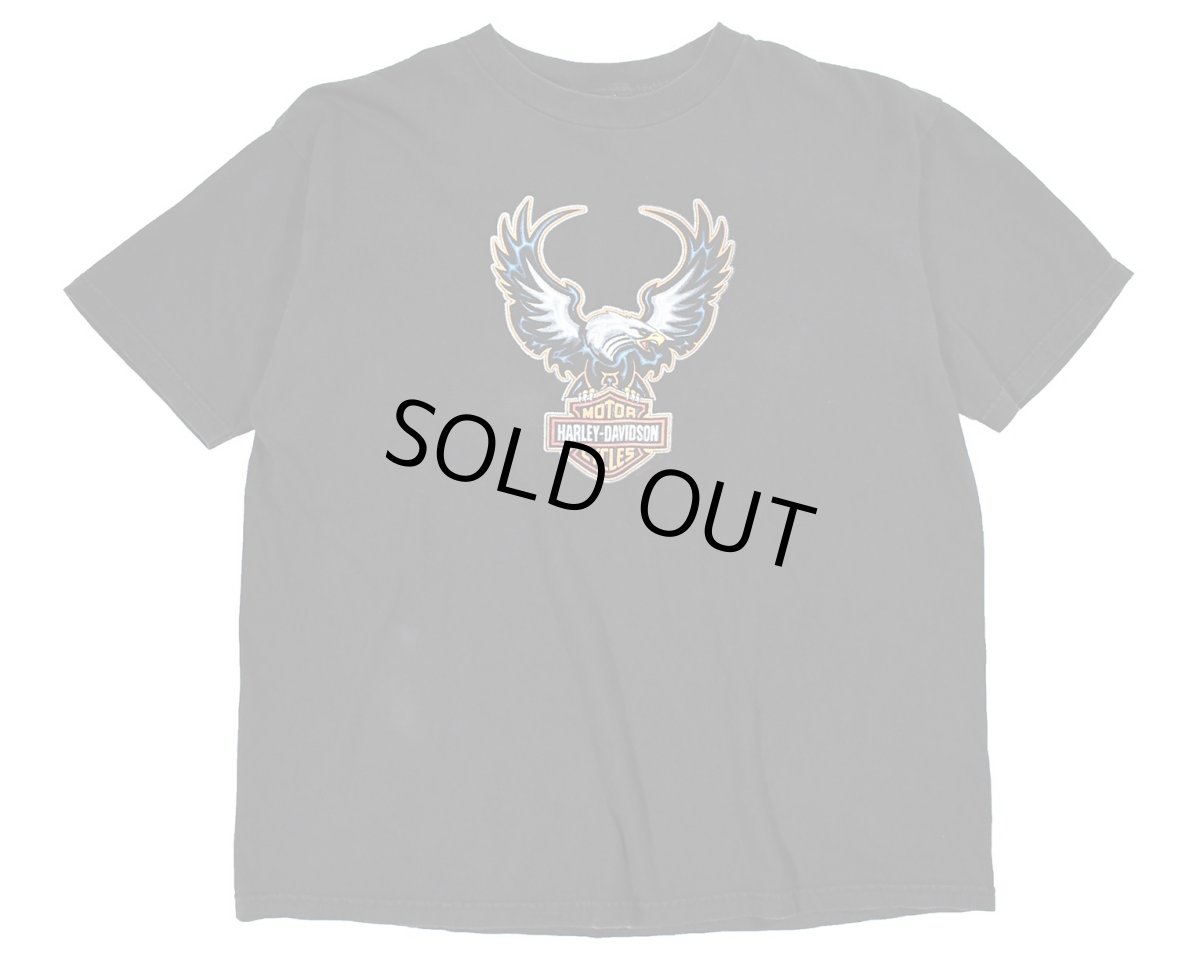 画像1: Used Harley-Davidson S/S Print Tee Black made in USA (1)
