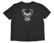 画像1: Used Harley-Davidson S/S Print Tee Black made in USA (1)