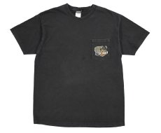 画像1: Used Harley-Davidson S/S Print Pocket Tee Black made in USA (1)
