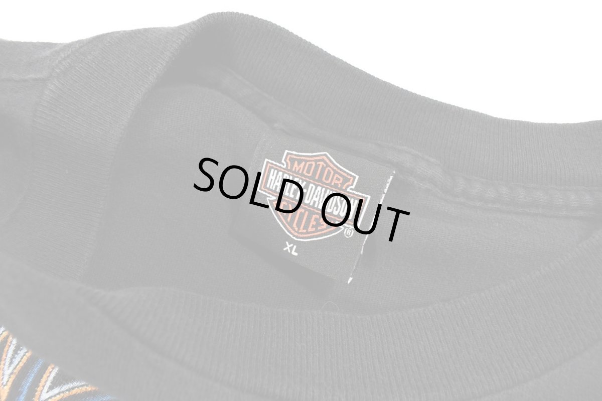 画像3: Used Harley-Davidson S/S Print Tee Black made in USA (3)