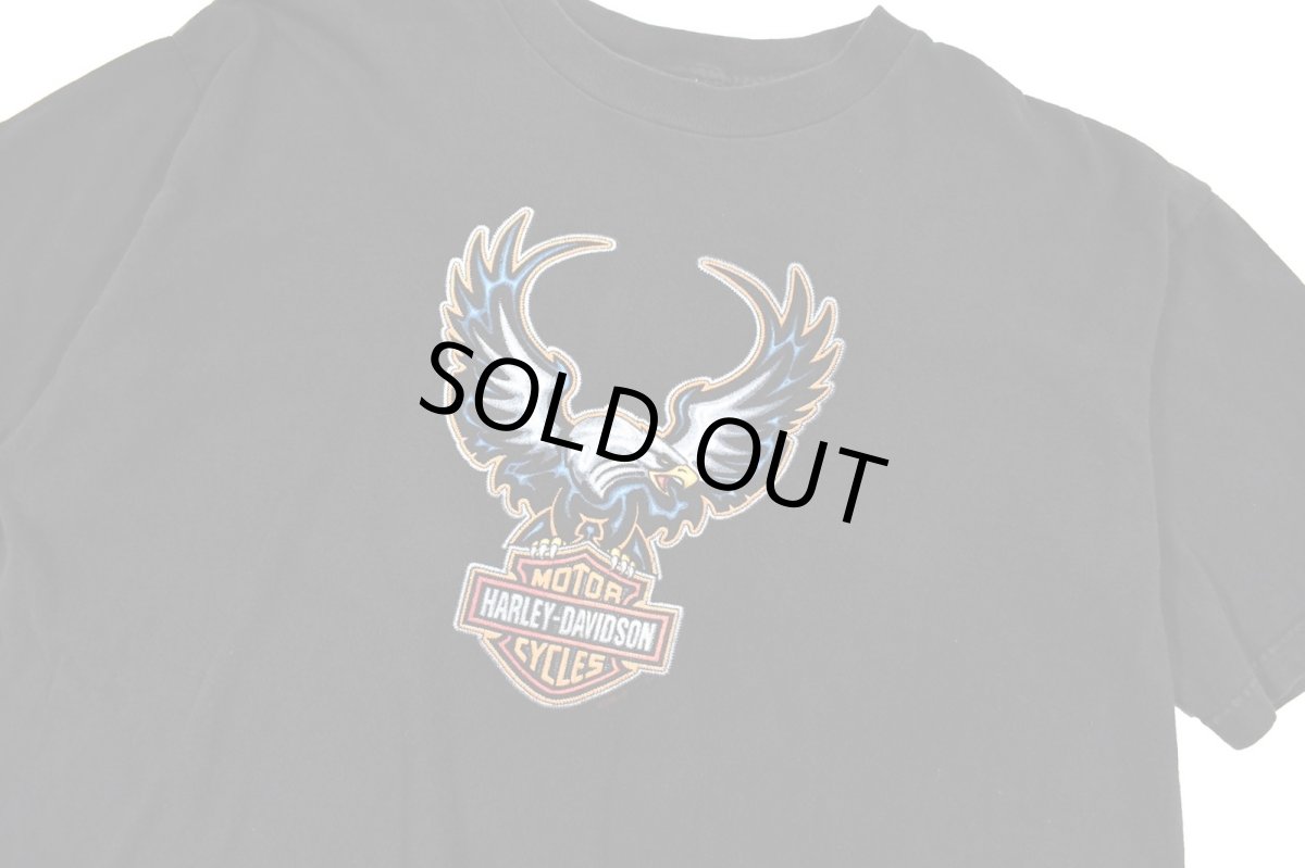 画像2: Used Harley-Davidson S/S Print Tee Black made in USA (2)
