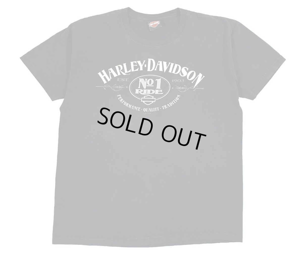 画像1: Used Harley-Davidson S/S Print Tee Black (1)