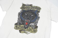 画像2: Used Harley-Davidson S/S Print Tee White (2)
