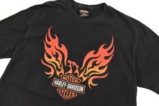 画像2: Used Harley-Davidson S/S Print Tee Black made in USA (2)