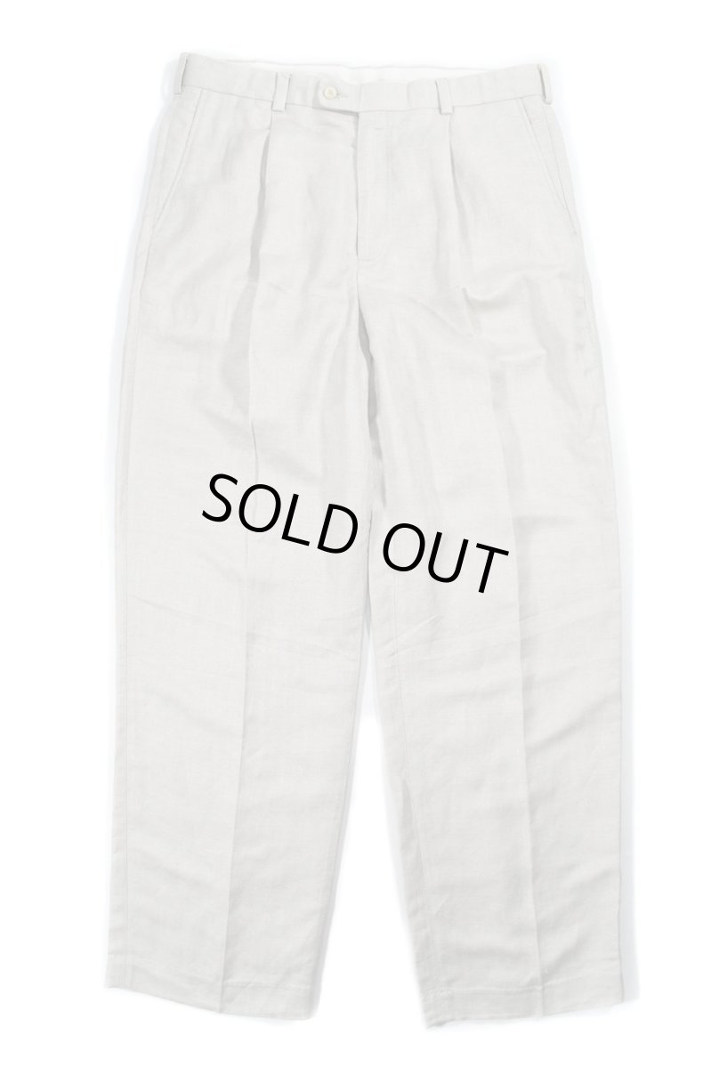 画像1: Used Cubavera Pleated Linen Trouser (1)