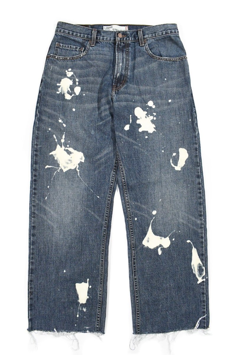 画像1: Used Levi's 569 Bleached Cut Off Denim Pants リーバイス (1)