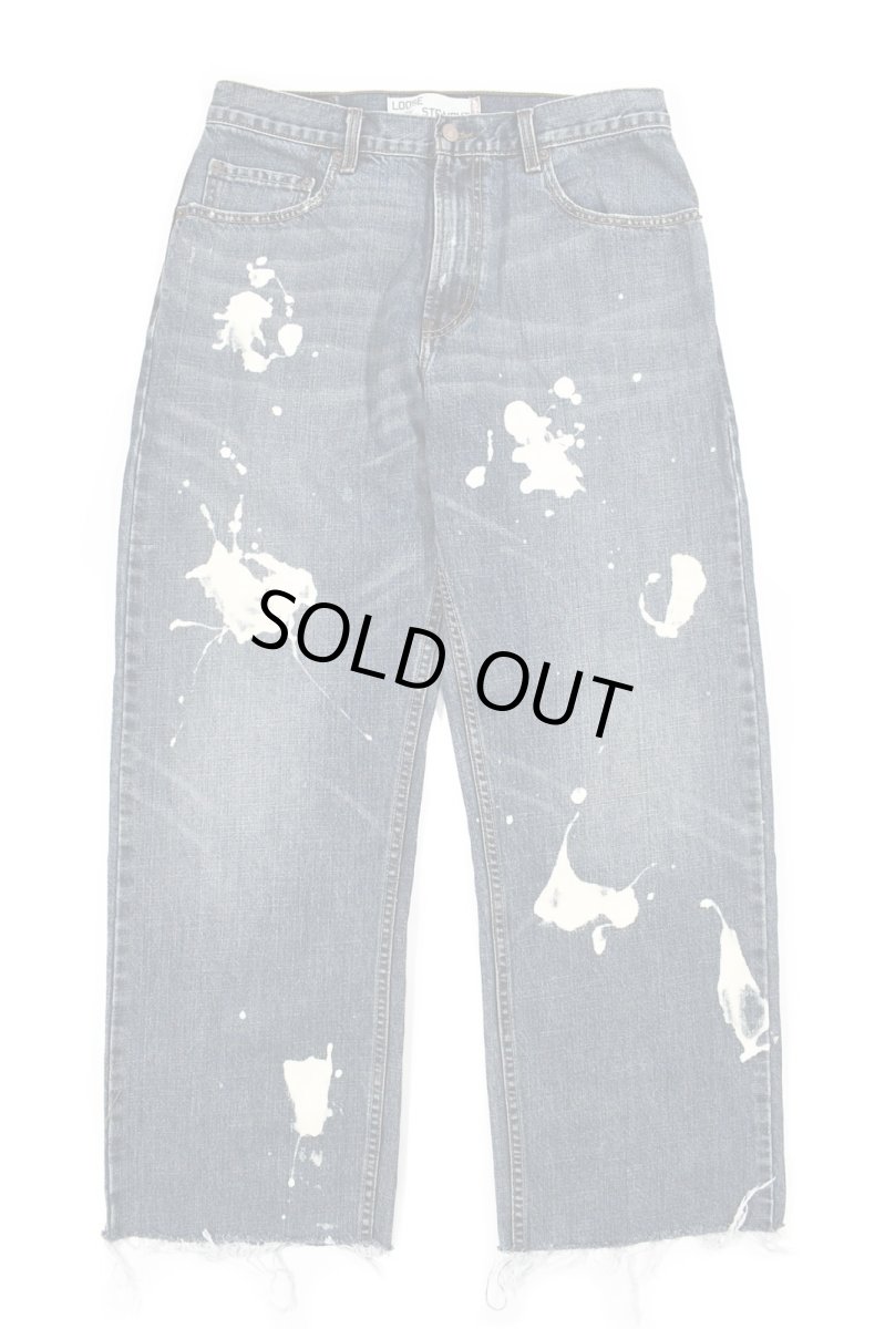 画像1: Used Levi's 569 Bleached Cut Off Denim Pants リーバイス (1)