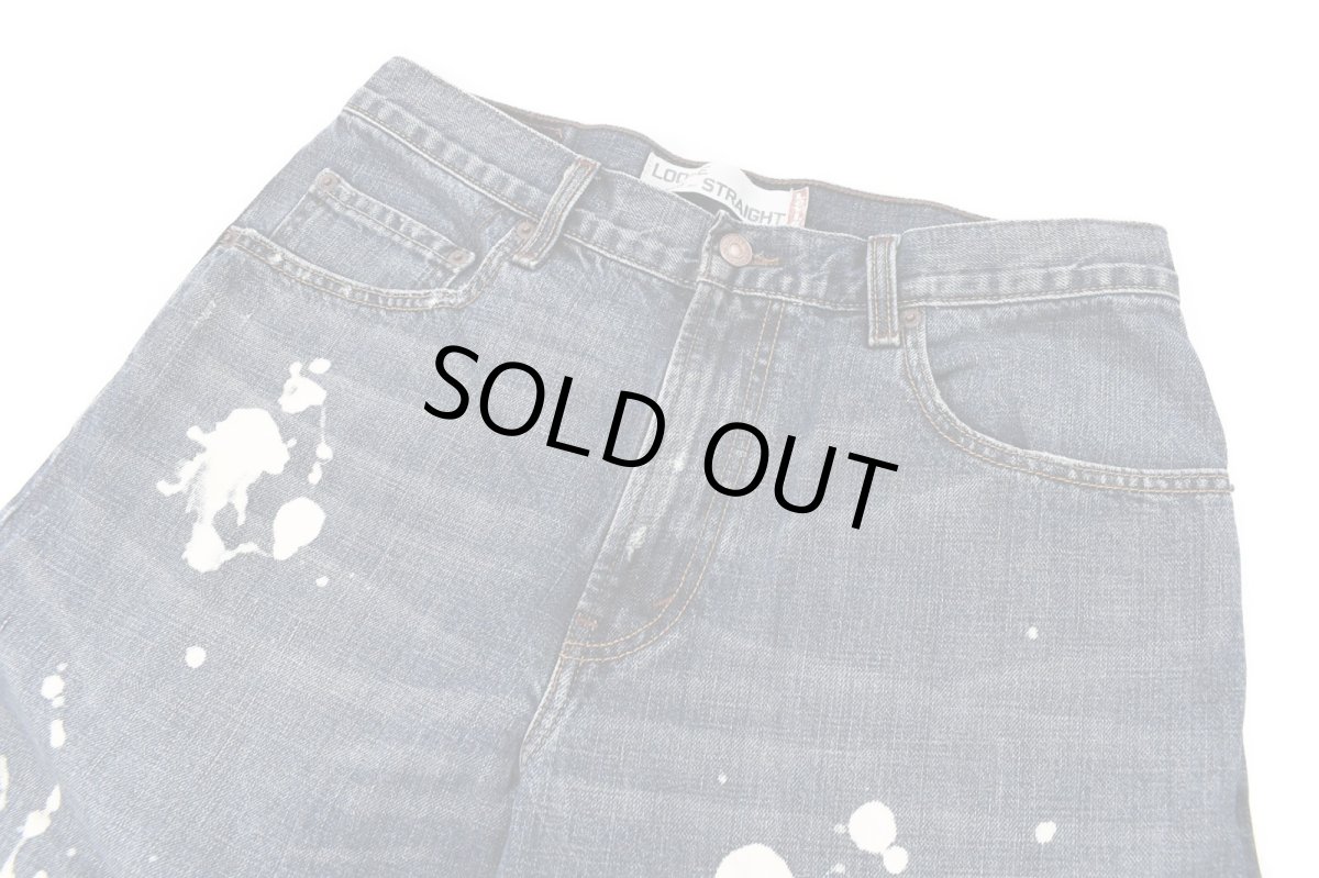 画像2: Used Levi's 569 Bleached Cut Off Denim Pants リーバイス (2)