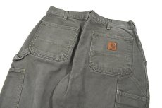 画像5: Used Carhartt Duck Carpenter Pants Moss カーハート (5)