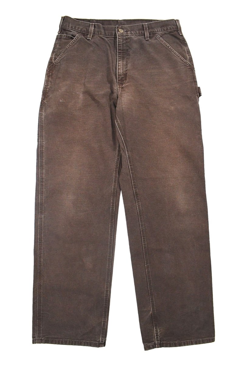 画像1: Used Carhartt Duck Carpenter Pants Dark Brown カーハート (1)