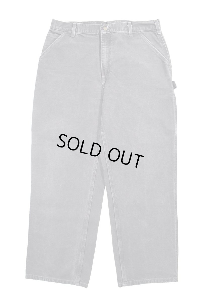 画像1: Used Carhartt Duck Carpenter Pants Petrol Blue カーハート (1)