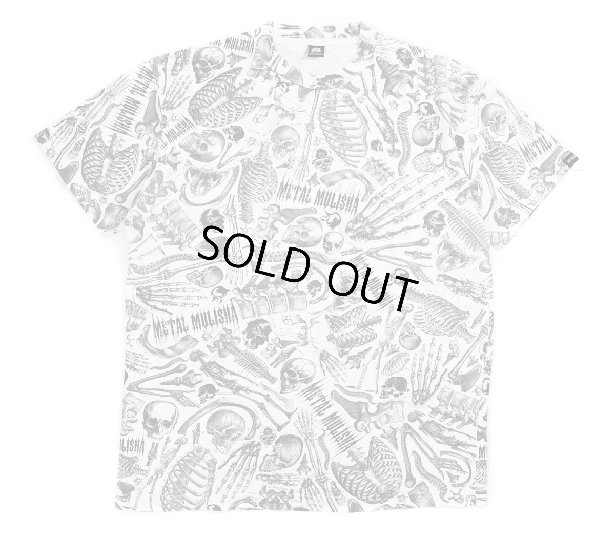 画像1: Used Skull Print Tee (1)