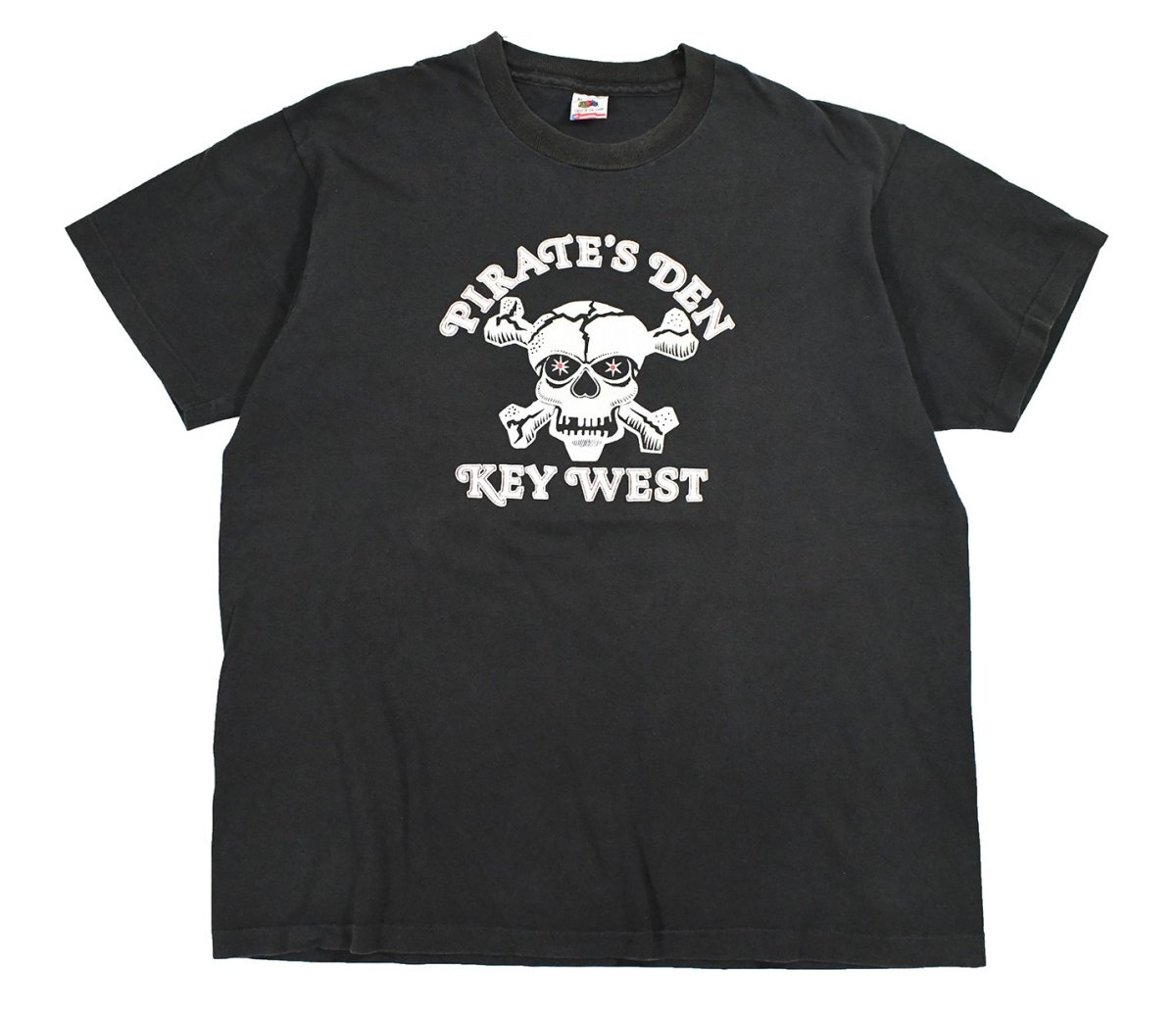 画像1: Used Skull Print Tee made in USA (1)