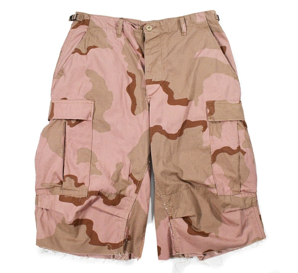 画像1: Used Us Army Over Dye Combat Jorts 3C Desert Camo Quartz Pink (1)