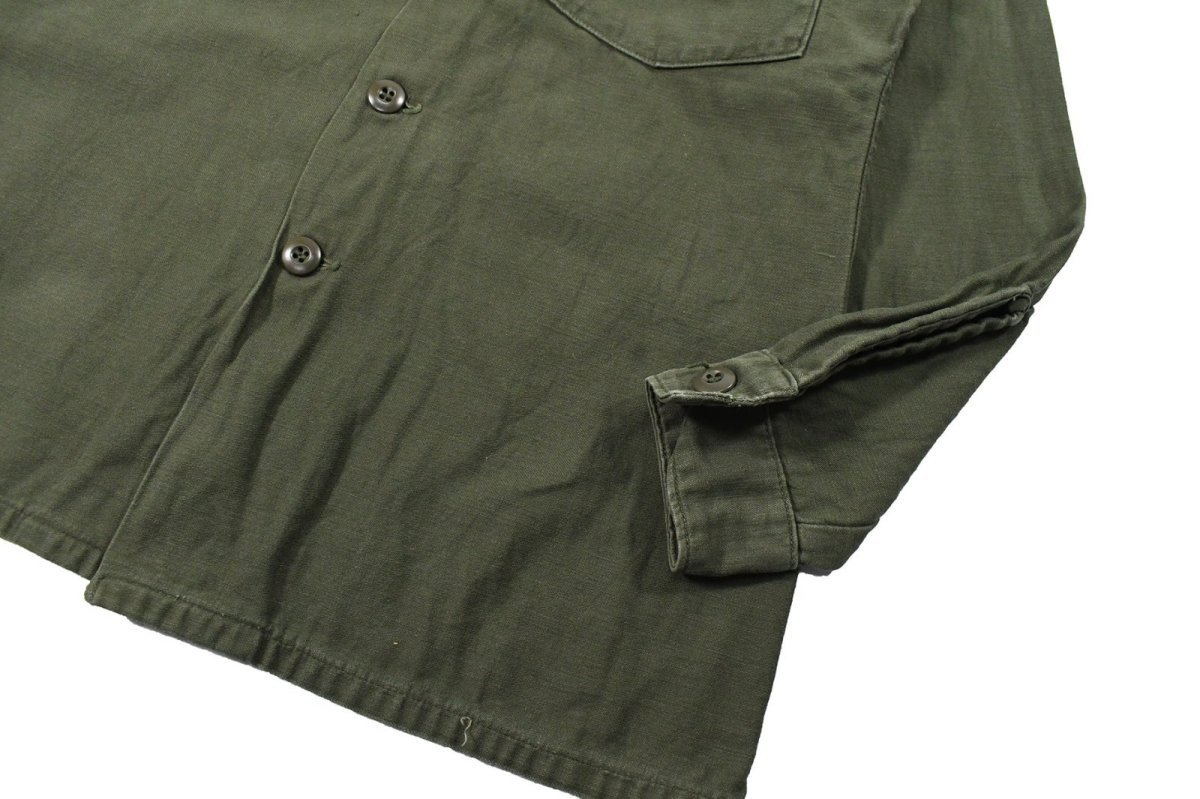 画像3: Used Us Military Cotton Sateen OG-107 Utility Shirt (3)