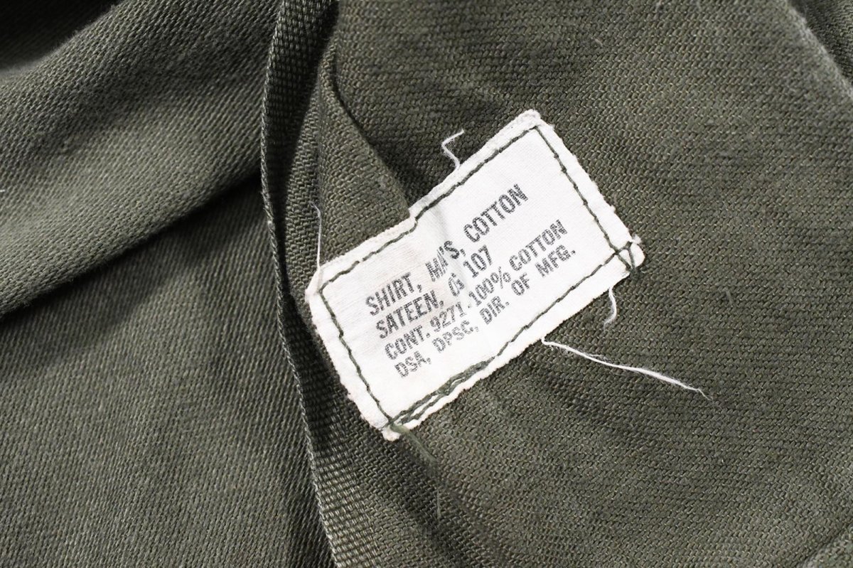 画像5: Used Us Military Cotton Sateen OG-107 Utility Shirt (5)
