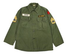 画像1: Used Us Military Cotton Sateen OG-107 Utility Shirt (1)