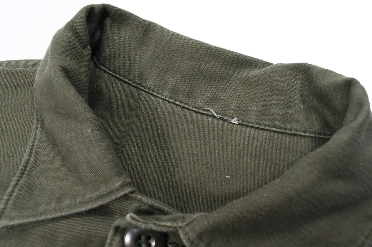 画像4: Used Us Military Cotton Sateen OG-107 Utility Shirt (4)