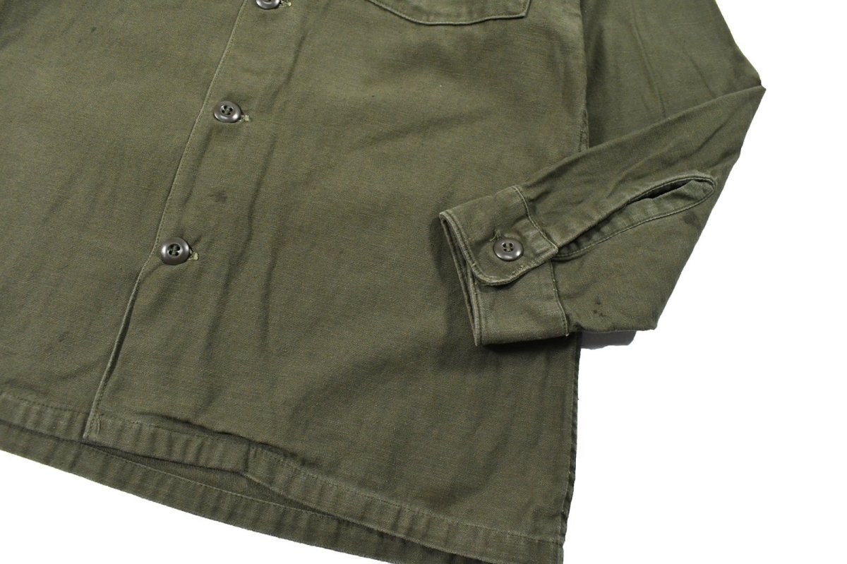 画像3: Used Us Military Cotton Sateen OG-107 Utility Shirt (3)