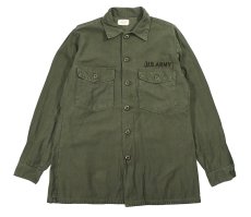 画像1: Used Us Military Cotton Sateen OG-107 Utility Shirt (1)