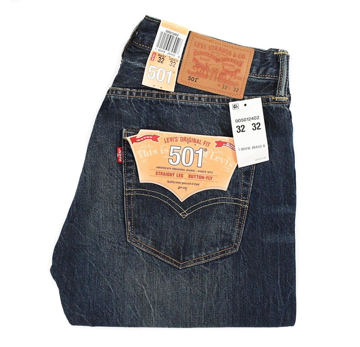 画像1: Deadstock Levi's 501 Selvedge Denim Pants #2402 リーバイス (1)