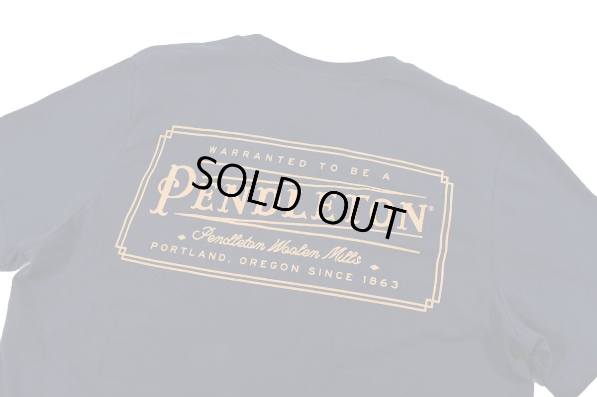 画像4: Pendleton Vintage Logo S/S Tee Navy/Gold ペンドルトン (4)