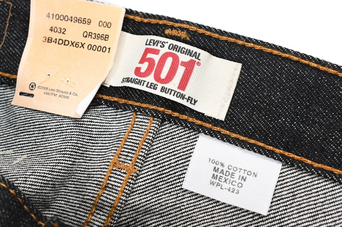 画像7: 09' Deadstock Levi's 501 Denim Pants #0226 Black リーバイス (7)