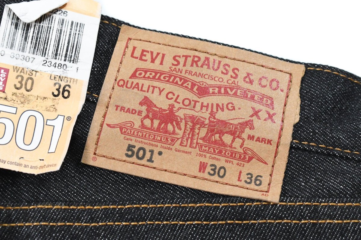 画像6: 09' Deadstock Levi's 501 Denim Pants #0226 Black リーバイス (6)