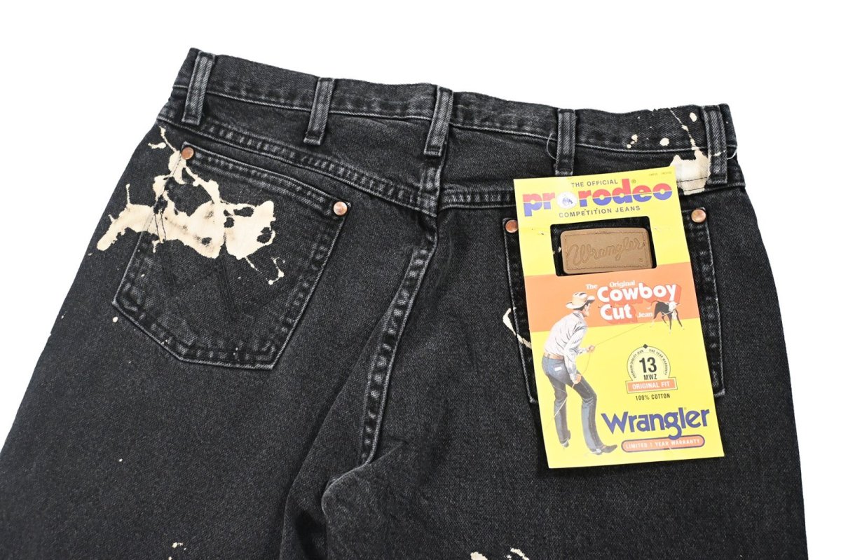 画像4: Wrangler 13MWZ Bleached Original Cowboy Cut Jeans Sulfur Black ラングラー (4)