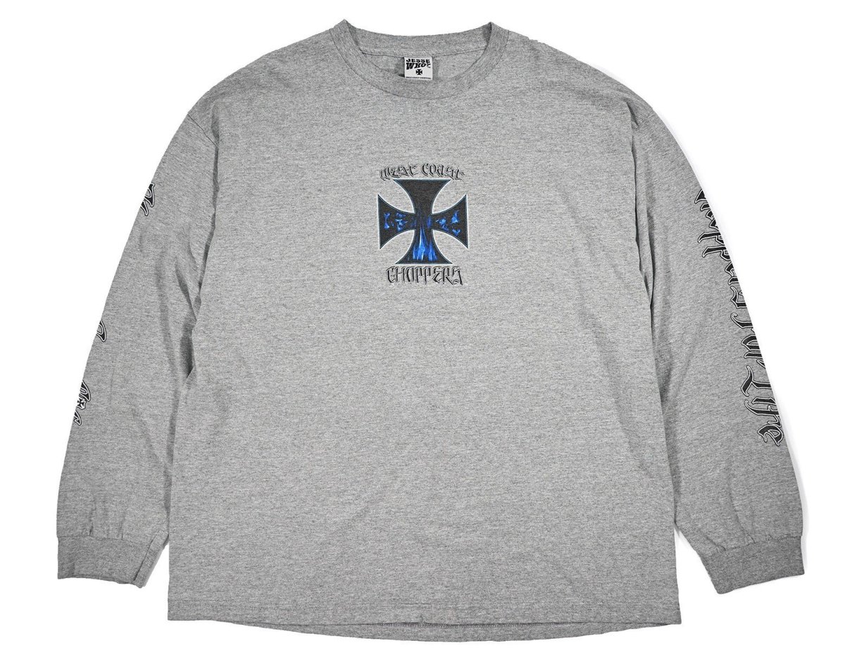画像1: Used West Coast Choppers L/S Print Tee (1)