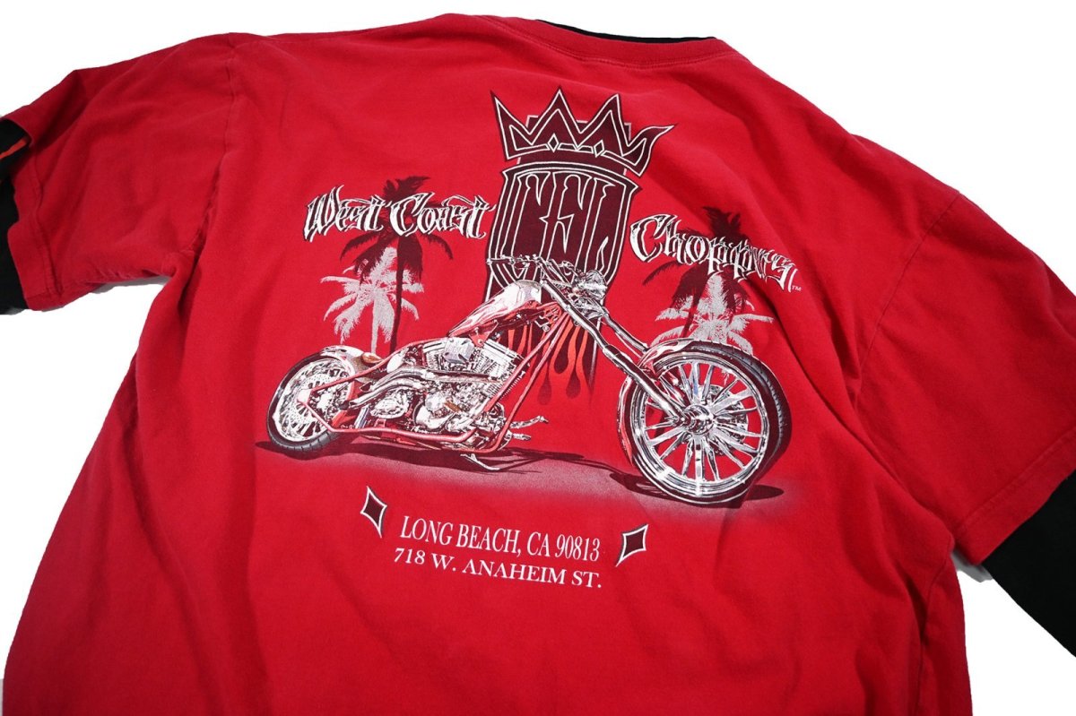 画像7: Used West Coast Choppers Layered Print Tee (7)