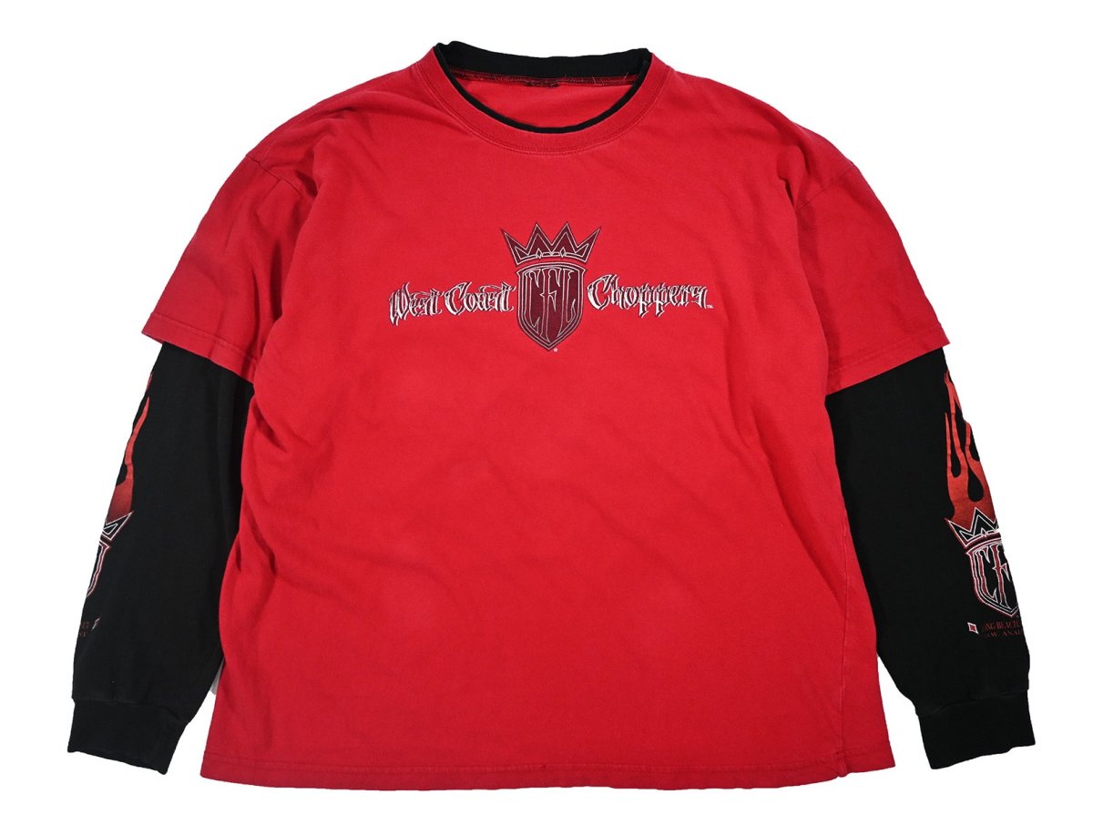 画像1: Used West Coast Choppers Layered Print Tee (1)