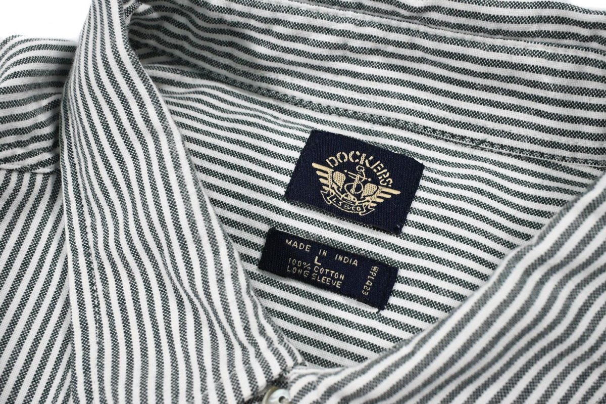 画像4: Used Dockers Stripe B/D Shirt (4)