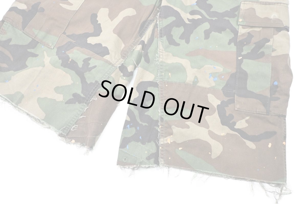 画像3: Used Us Army Painted Customized Combat Jorts Woodland Camo (3)