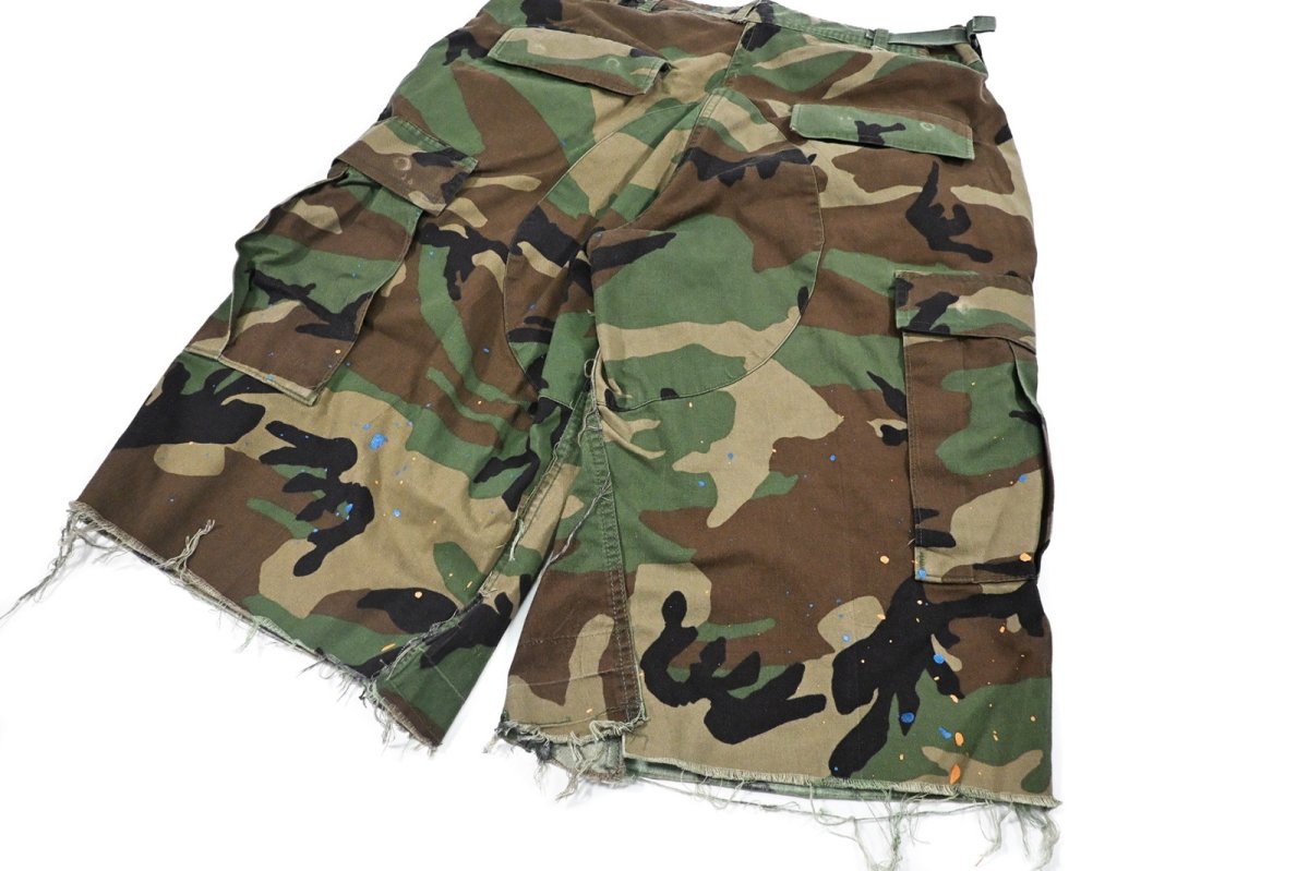 画像5: Used Us Army Painted Customized Combat Jorts Woodland Camo (5)