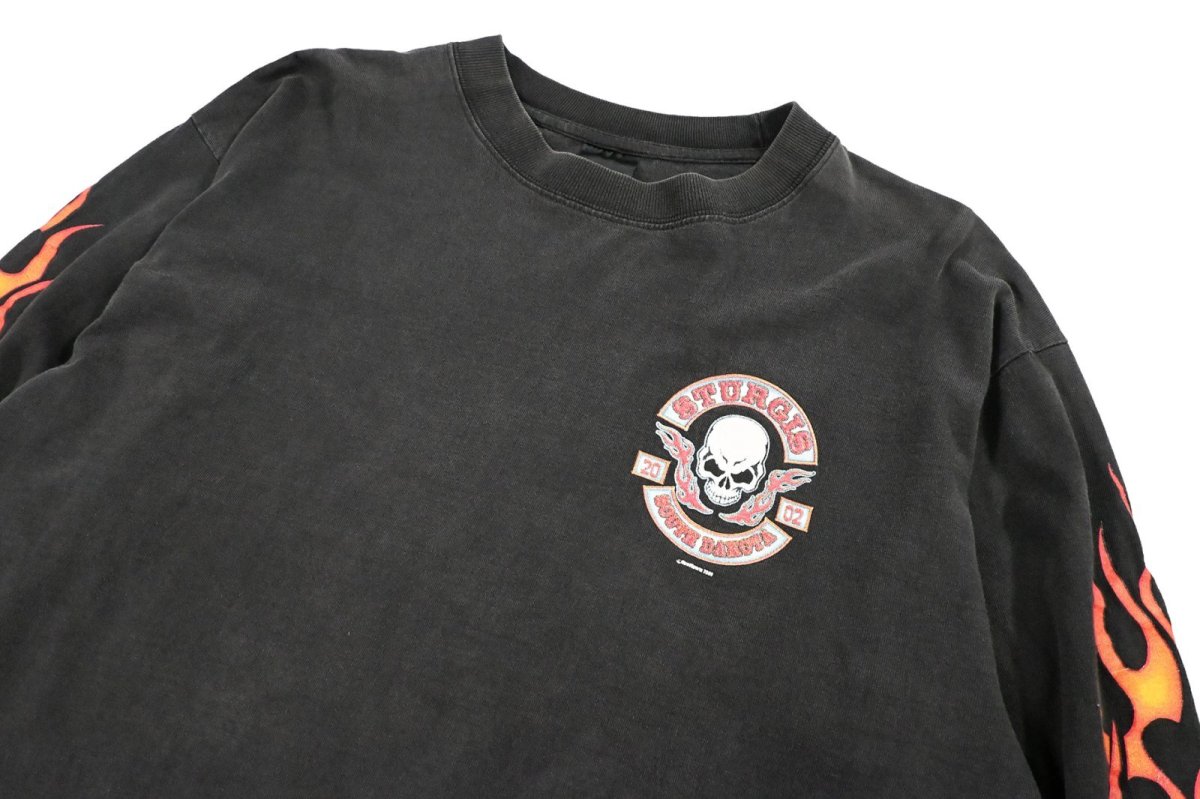 画像2: Used Skull Print L/S Tee (2)
