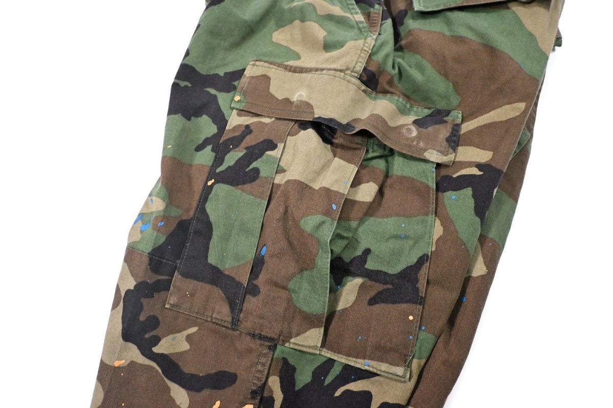 画像6: Used Us Army Painted Customized Combat Jorts Woodland Camo (6)